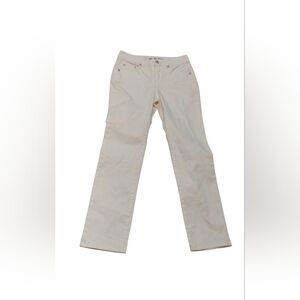 Code Bleu Crystal Gemstone White Denim Gwen Straight Jeans SZ 8